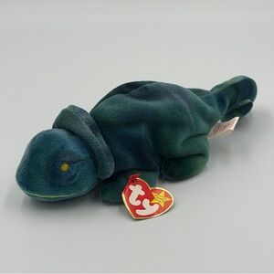 TY Beanie Baby - RAINBOW the Chameleon (dark blue) (9 inch) - Stuffed Toy